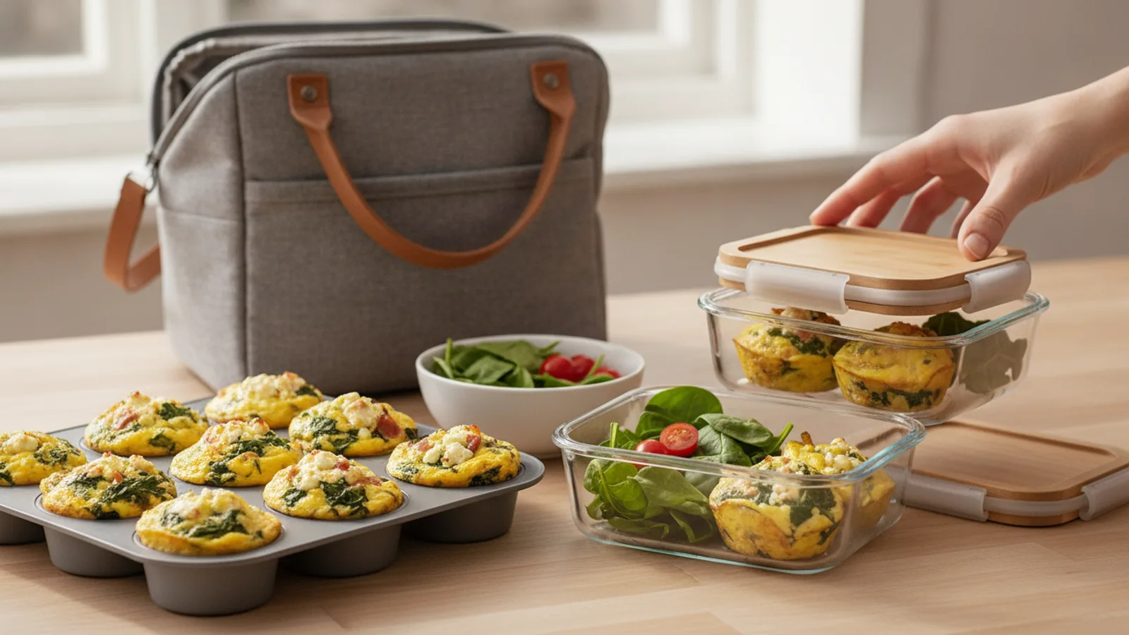 Baked Egg Muffins For Packed Lunches