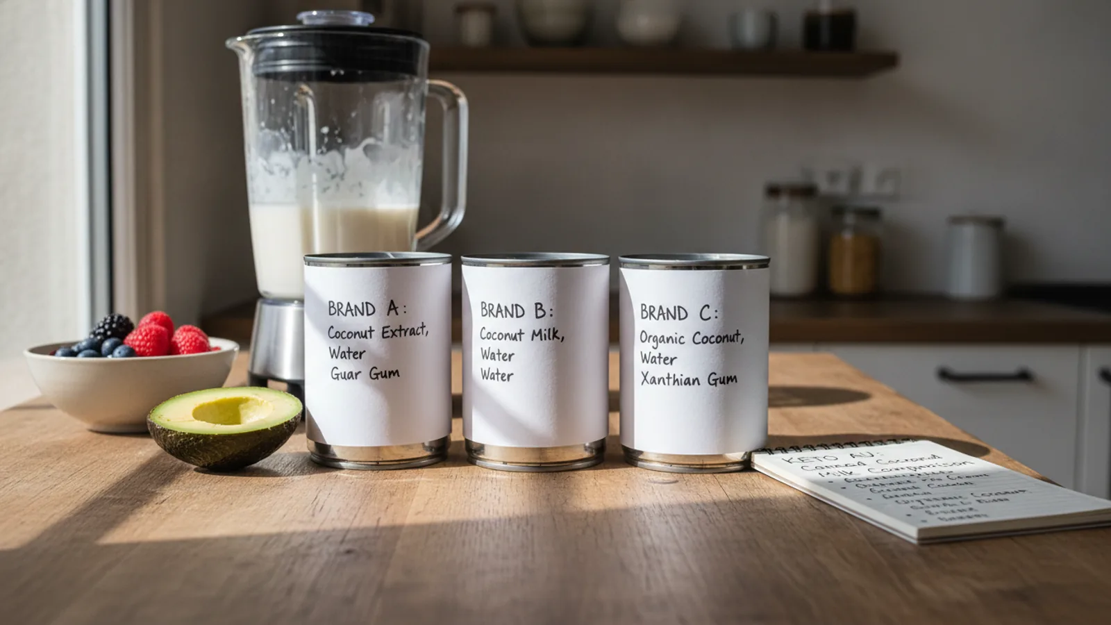 Compare Canned Coconut Milk Ingredient Labels