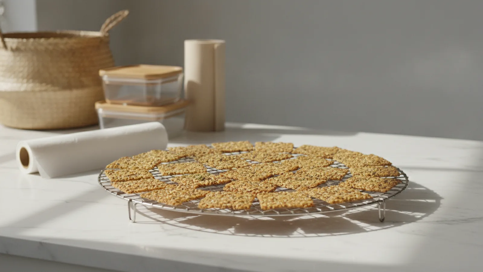 Cool And Store Homemade Seed Crackers